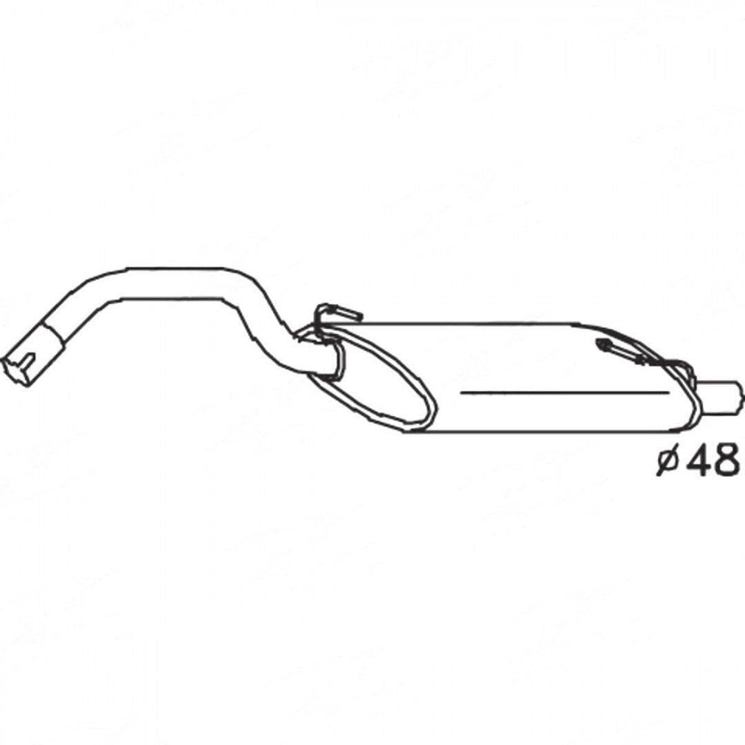 Standard Replacement - Volvo 440 K(445) (1992 - 1996) Hatchback (2.0L) Rear Muf…