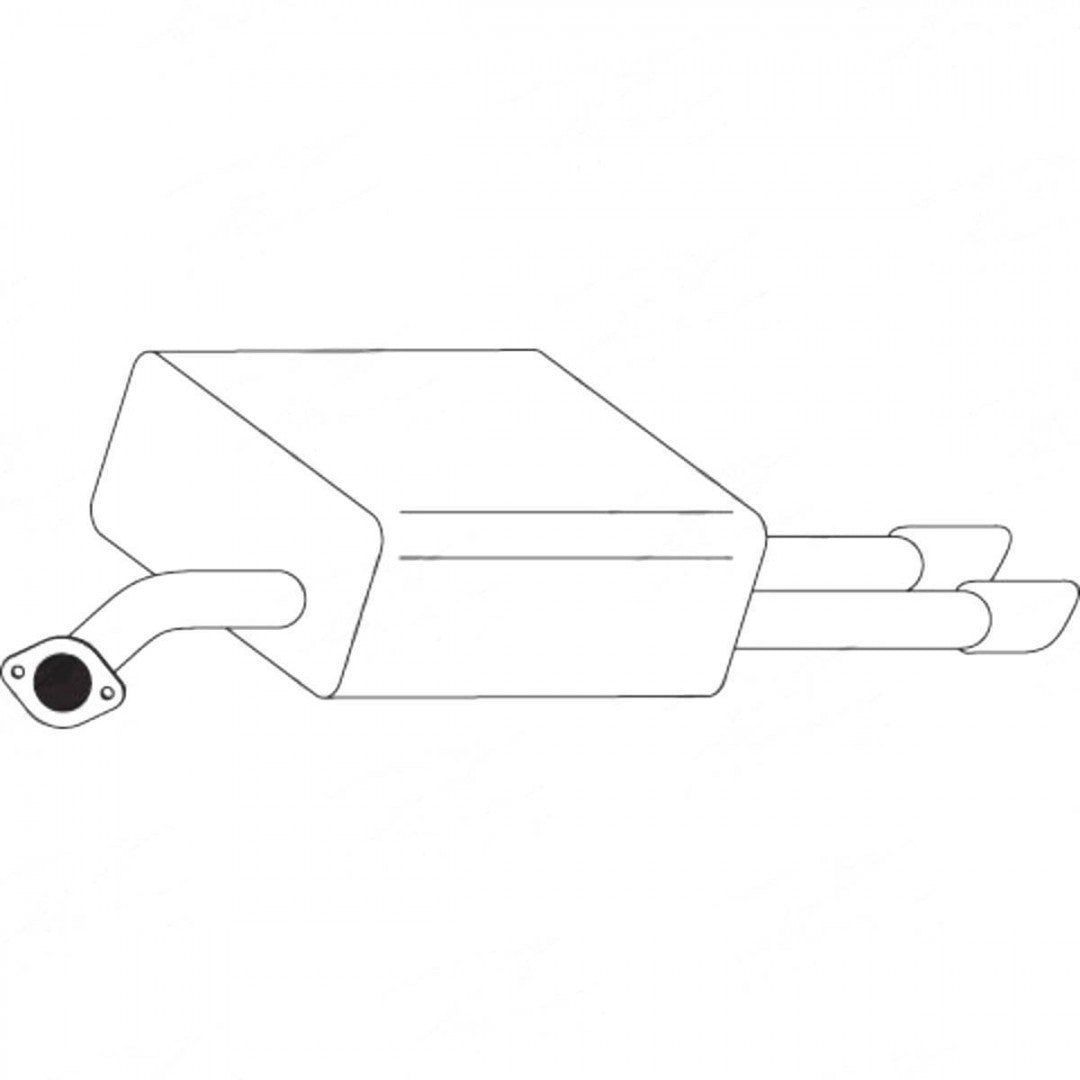 Standard Replacement - Holden Commodore VE (2007 - 2013) Ute (6.0L) Rear Muffle…