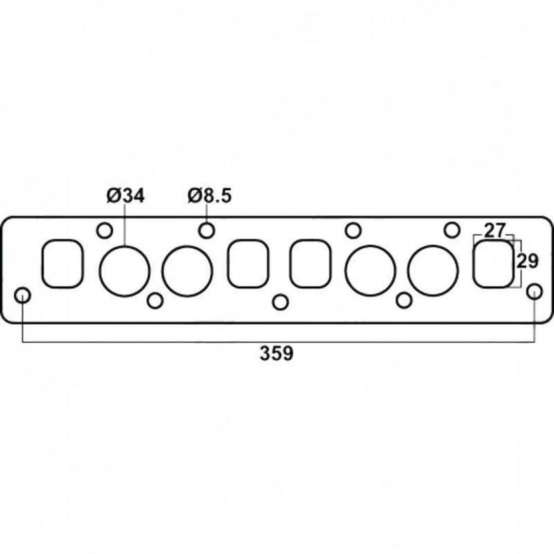 Nissan 120Y, A10 988cc & A12 1171cc - Exhaust Manifold Gasket