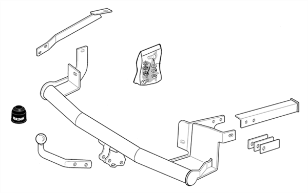 Brink - Citroen Evasion (1998 - 2000), Fiat Scudo (2008 - 2016) European Towbar