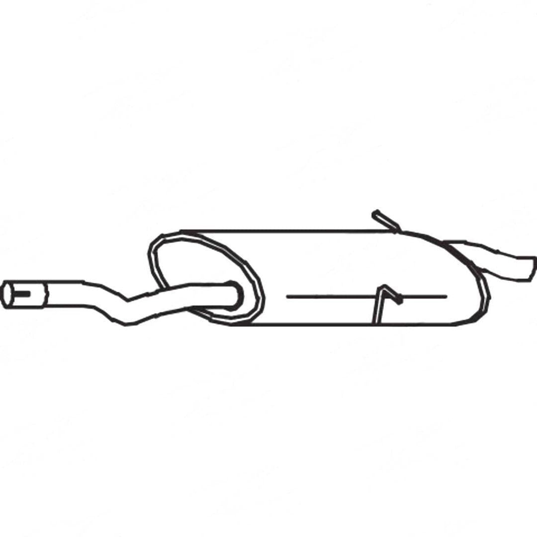 Standard Replacement - BMW 3 E46 (1998 - 2001) Sedan (1.9L) Rear Muffler