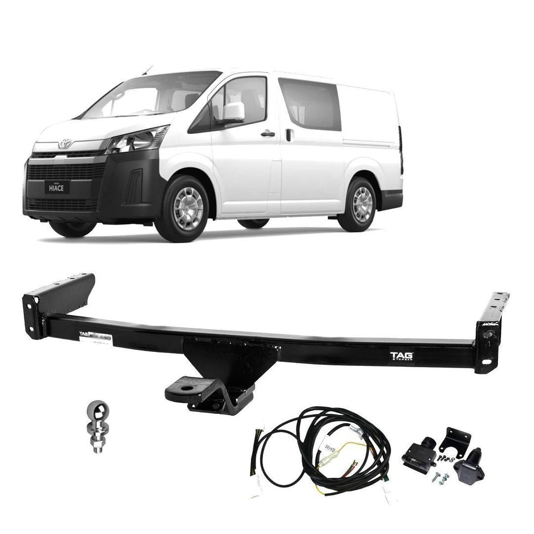 TAG | Std Duty TLP Towbar & Direct Fit Wiring Kit | Toyota Hiace Commuter Bus 2004–2019 | T9T008-K201