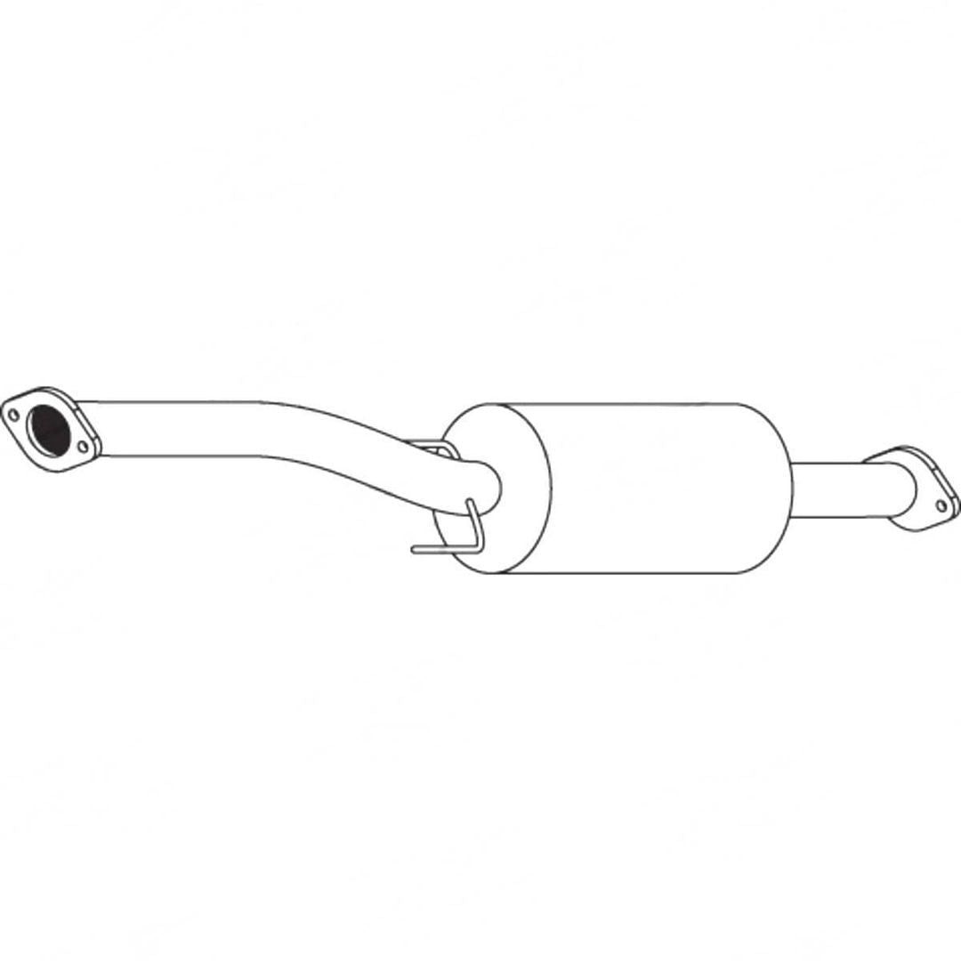 Standard Replacement - Daewoo Matiz KLA4 (1999 - 2004) Van (0.8L) Centre Muffler