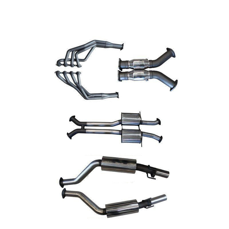 Manta - Holden Commodore Ute (2000-2007) VU, VY, VZ 5.7L & 6.0L Ute 3in L & R With 1 7/8 in Extractors Muffler/Muffler