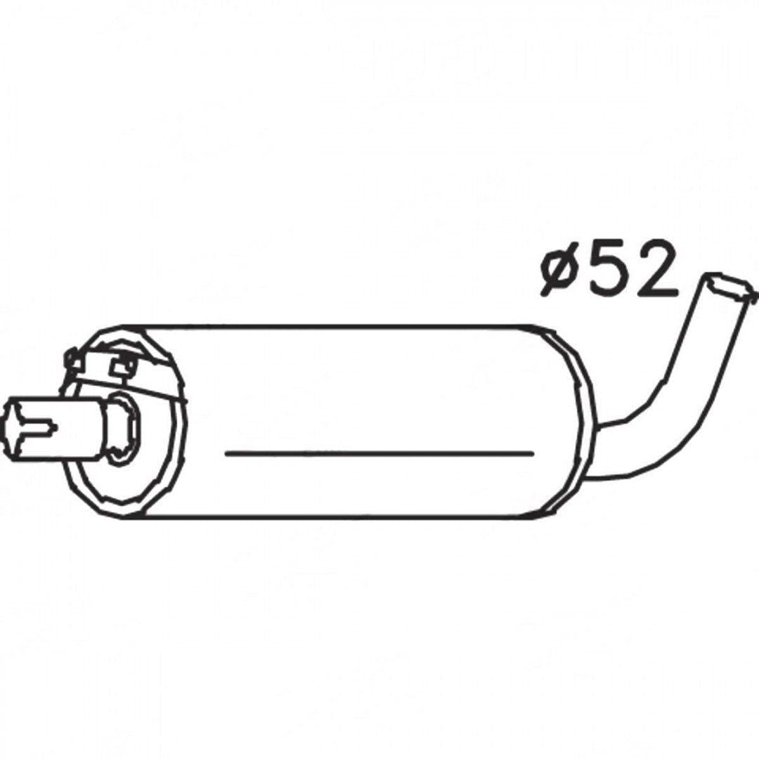 Standard Replacement - Volvo 240 P245 (1980 - 1985) Wagon (2.1L) Centre Muffler