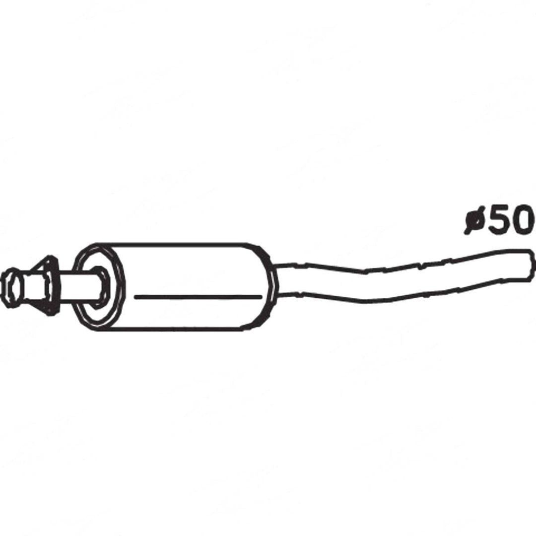 Standard Replacement - Audi 80 81 B5 B2 (1978 - 1986) Sedan (1.6L) Rear Muffler