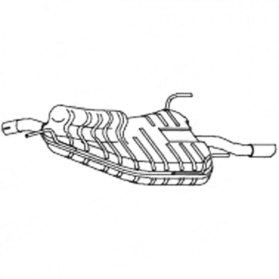 Standard Replacement - Saab 9-5 (1999 - 2001) Sedan (3.0L) Rear Muffler