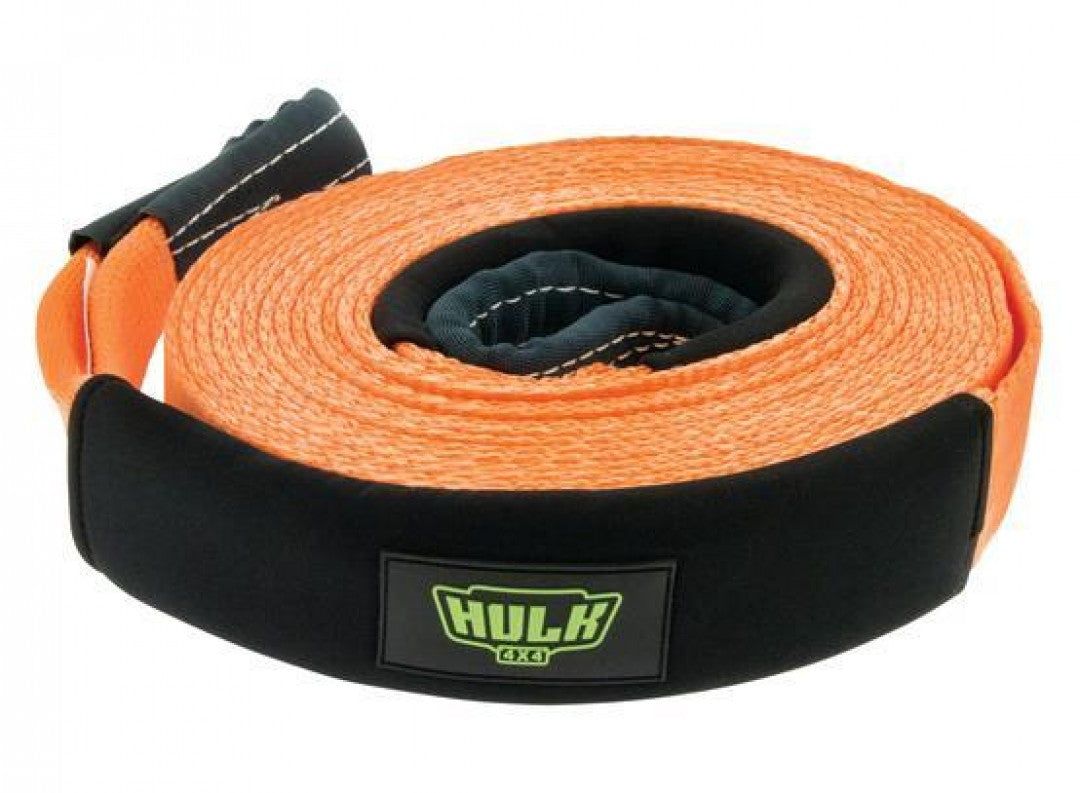 Hulk 4X4 - SNATCH STRAP 8,000kg 100% NYLON ORANGE 60mm x 9m