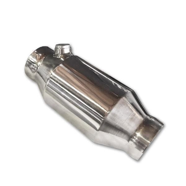UNIVERSAL CATALYTIC CONVERTER -  2 1/2" ROUND HIGH FLOW 100CPSI