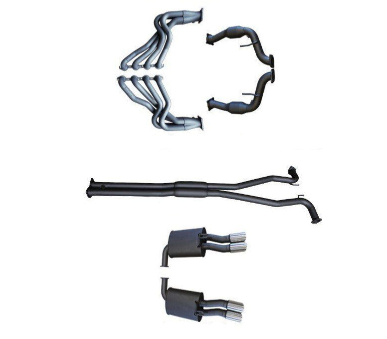 Manta | Twin 2.5″ Full System with 1 7/8″ Extractors Hotdog/Muffler | Holden Commodore VE Ute V8, HSV Maloo 2007–2013