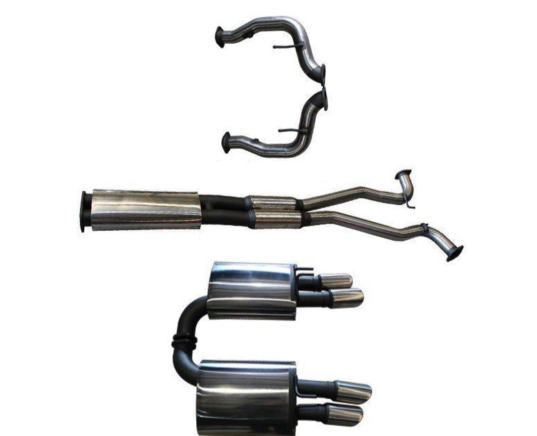 Manta | Twin 3″ Cat Back Exhaust System with Mufflers | Holden Commodore VE VF V8 Sedan Wagon | 2006–2017