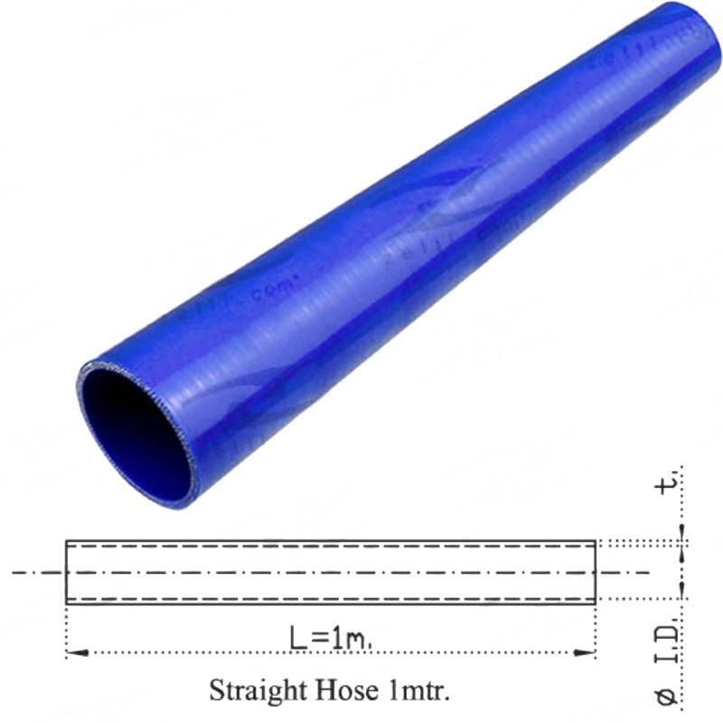 Silicone Hose - Inside Diameter 2" Inch (51mm), Blue, 1M Straight