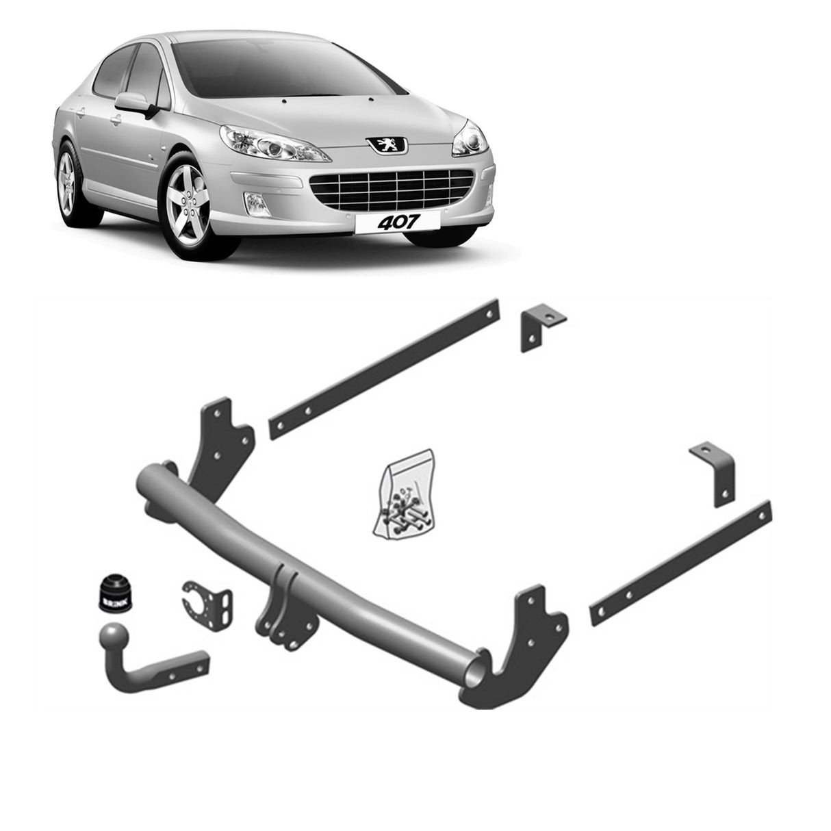 BRINK - Peugeot Expert (2007 - 2016), Fiat Scudo (2008 - 2015), Citroen Dispatch (2007 - 2016) European Towbar