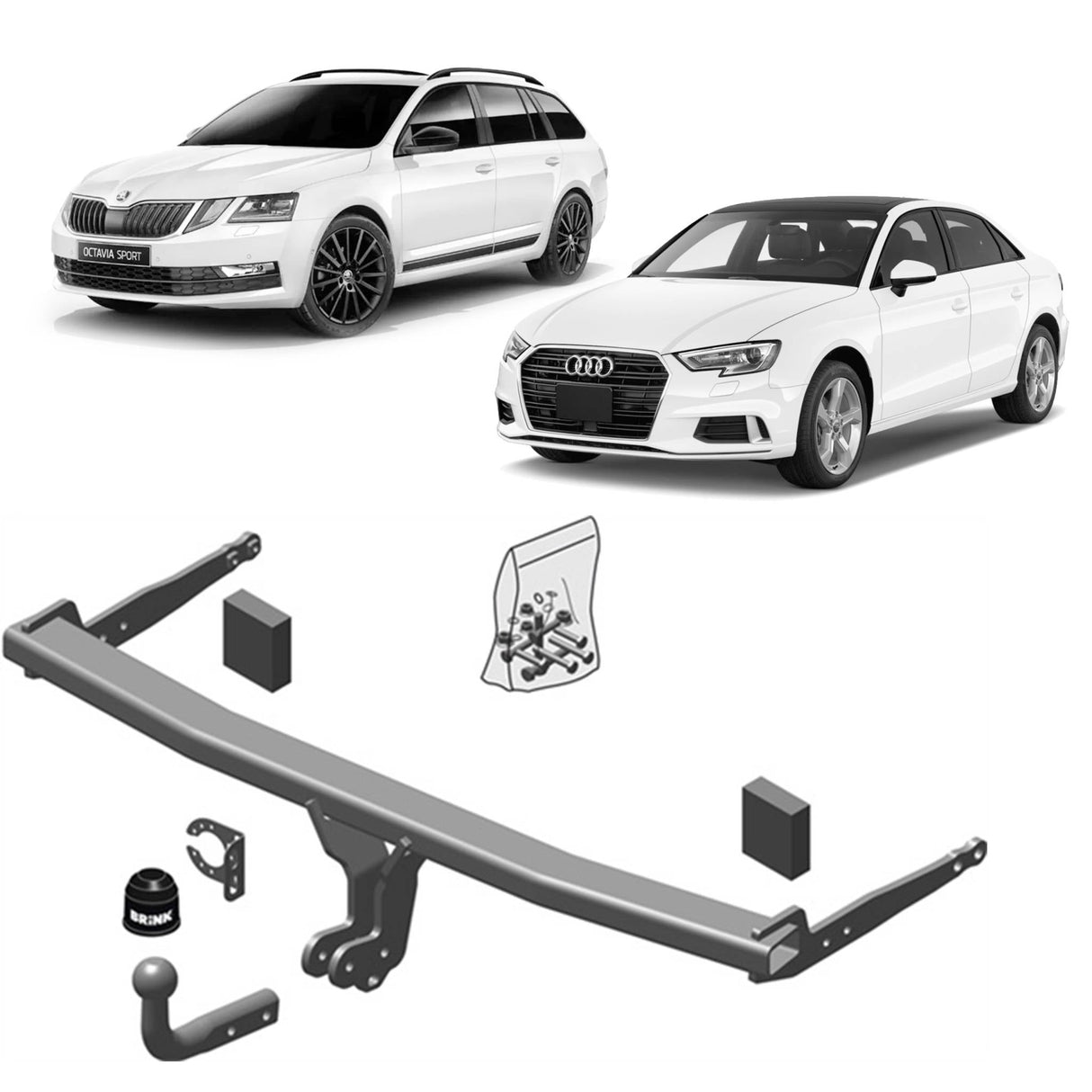 BRINK - Volkswagen Golf (2009 - on), Audi RS3 (2012 - 2020), Audi A3 (2012 - 2016), Skoda Octavia (2012 - 2020) European Towbar