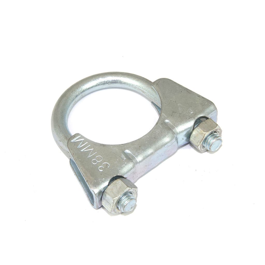 U-Bolt Clamp - Inside diameter 38mm (1-1/2" Inch), Zinc Plated, Packed Bag