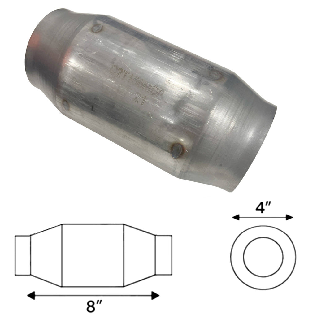 UNIVERSAL CATALYTIC CONVERTER - Petrol Euro II, 3", CPSI 200, Polished