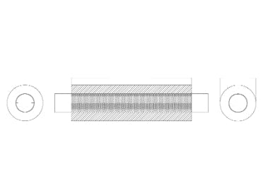 Mercury - 3" C/C 6" ROUND 20" UNI MUFFLER - S/S