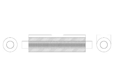 Mercury - 3" C/C 6" ROUND 24" UNI MUFFLER - S/S