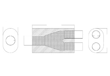 Mercury - 8" x 5" x 14" OVAL MUFFLER S409 3" IN DUAL 2.5" OUT