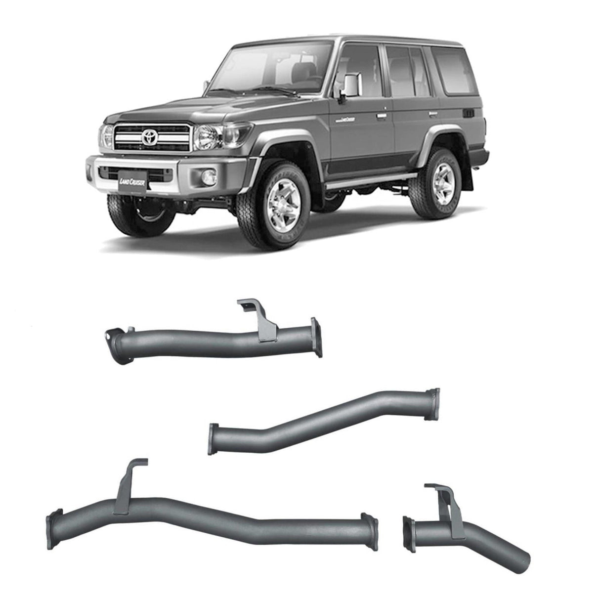 Redback Performance - Toyota Landcruiser (11/2016 - on) Exhaust (Extreme Duty 4x4) "Pipe Only"
