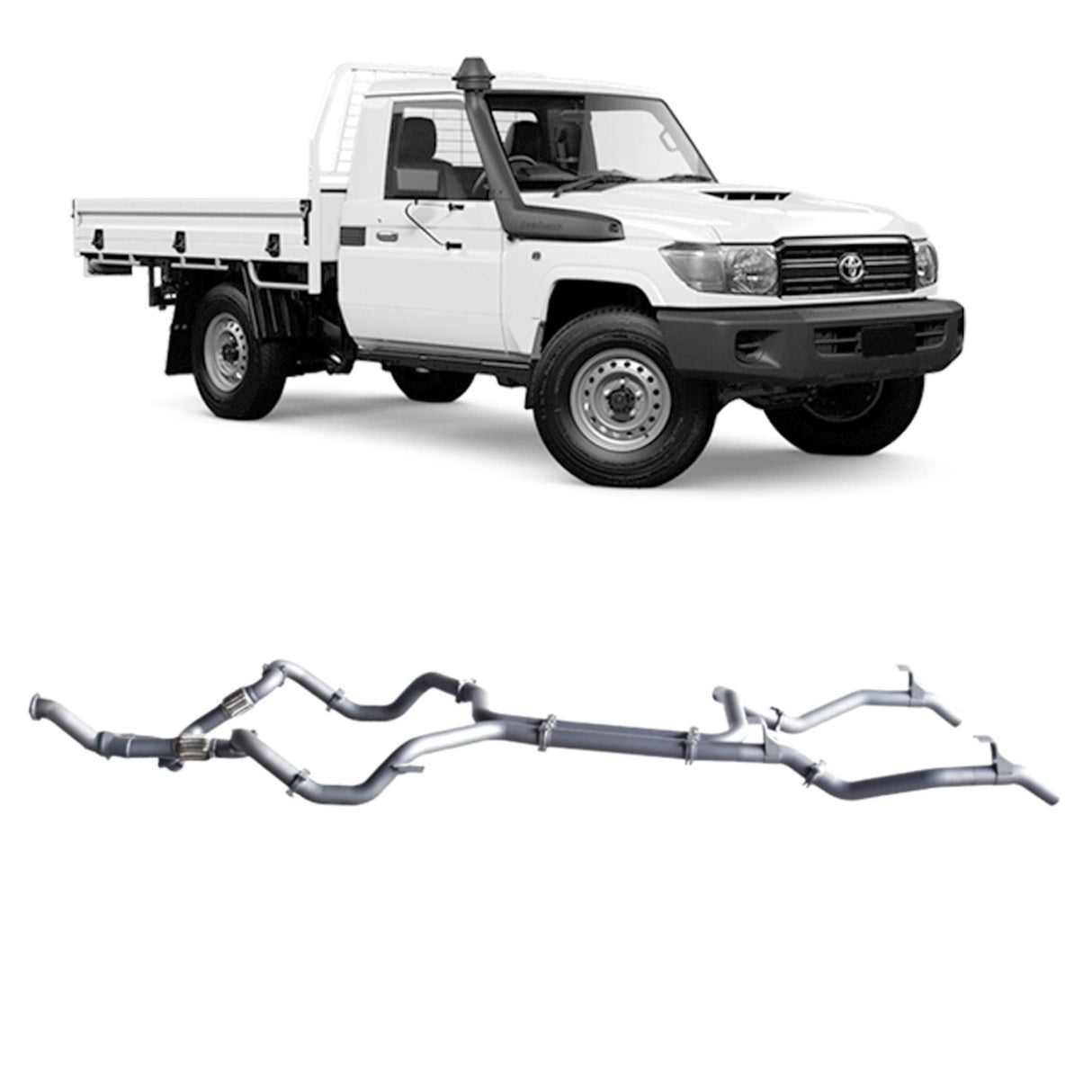 Redback Extreme Duty - Toyota Landcruiser 79 Series (2007 - 2016) Single Cab Twin Exhaust