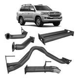 Redback Extreme Duty - Toyota Landcruiser 200 Series (2015 - on) 4.5L V8 Dual 3" Exhaust with Muffler Delete
