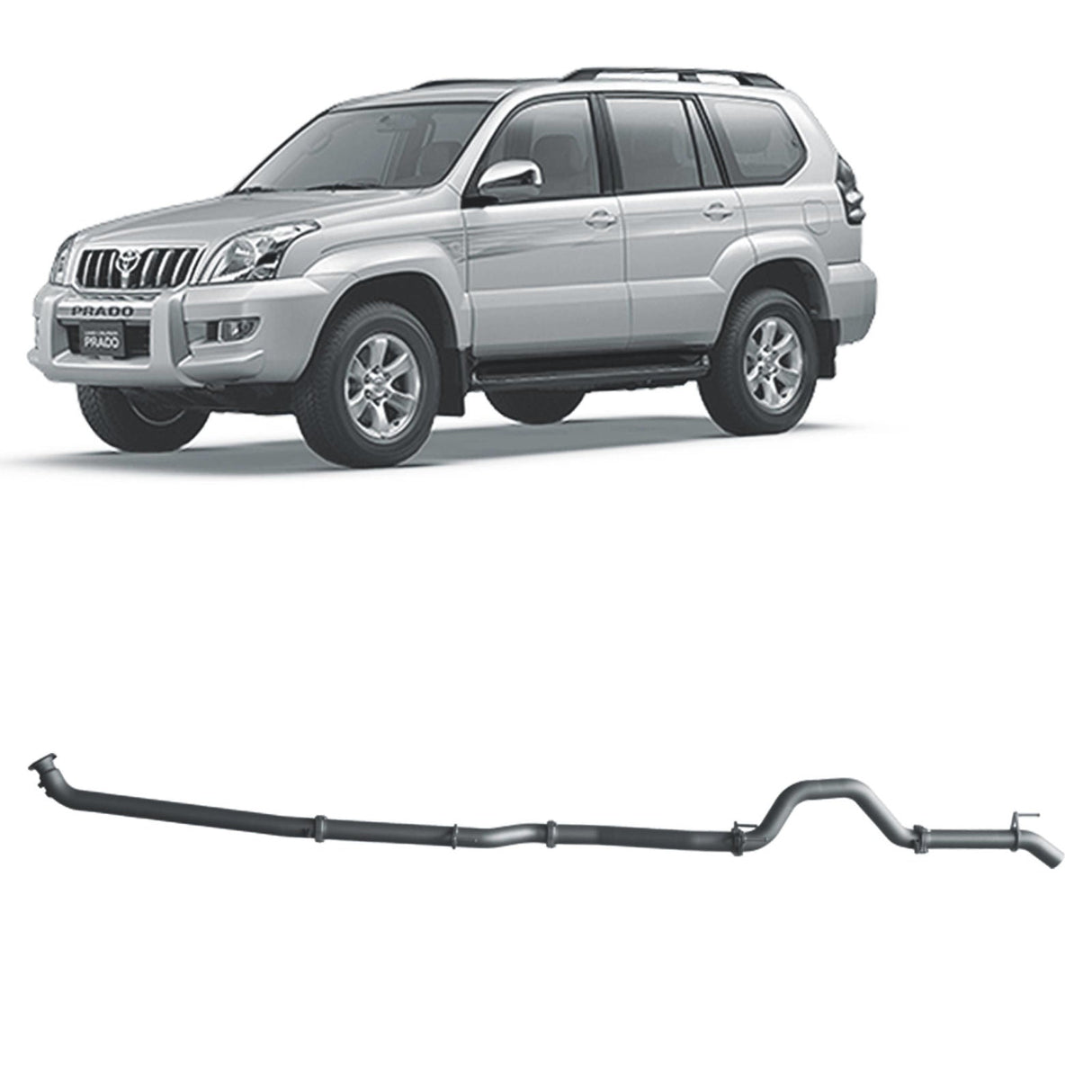 Redback Extreme Duty - Toyota Prado 120 Series 1KZ-TE (2002 - 2006) Performance Exhaust
