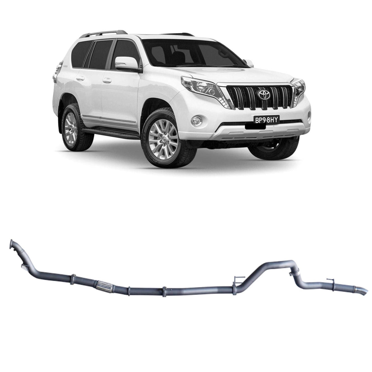 Redback Extreme Duty - Toyota Prado 120 150 Series 1KD-FTV (2006 - 2015) Performance Exhaust