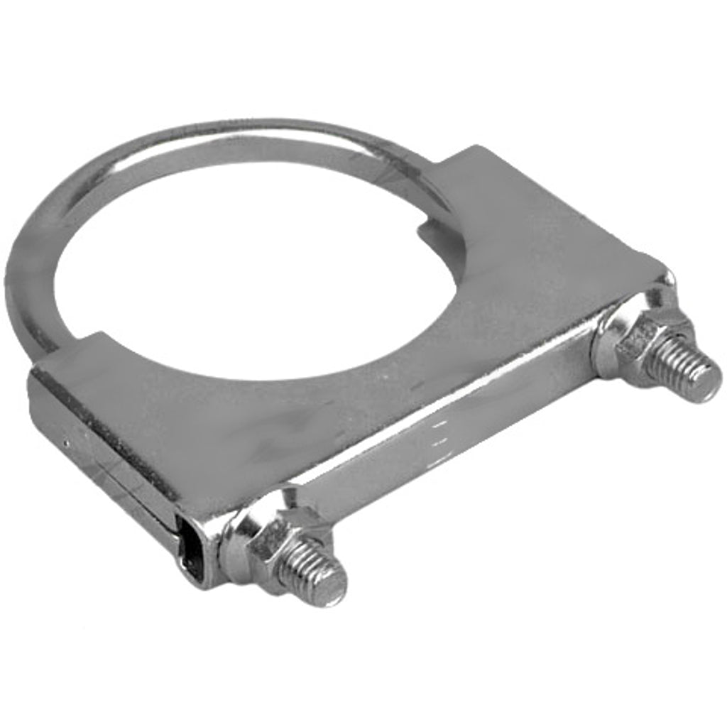 Heavy Duty U-Bolt Clamps - Inside diameter 78mm (3-1/8"), Flat bar, Zinc Plated