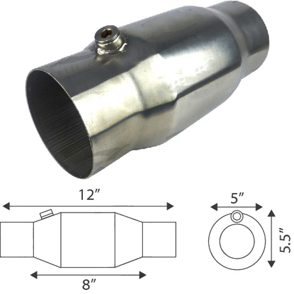 UNIVERSAL CATALYTIC CONVERTER - Petrol Euro II, 4", CPSI 100