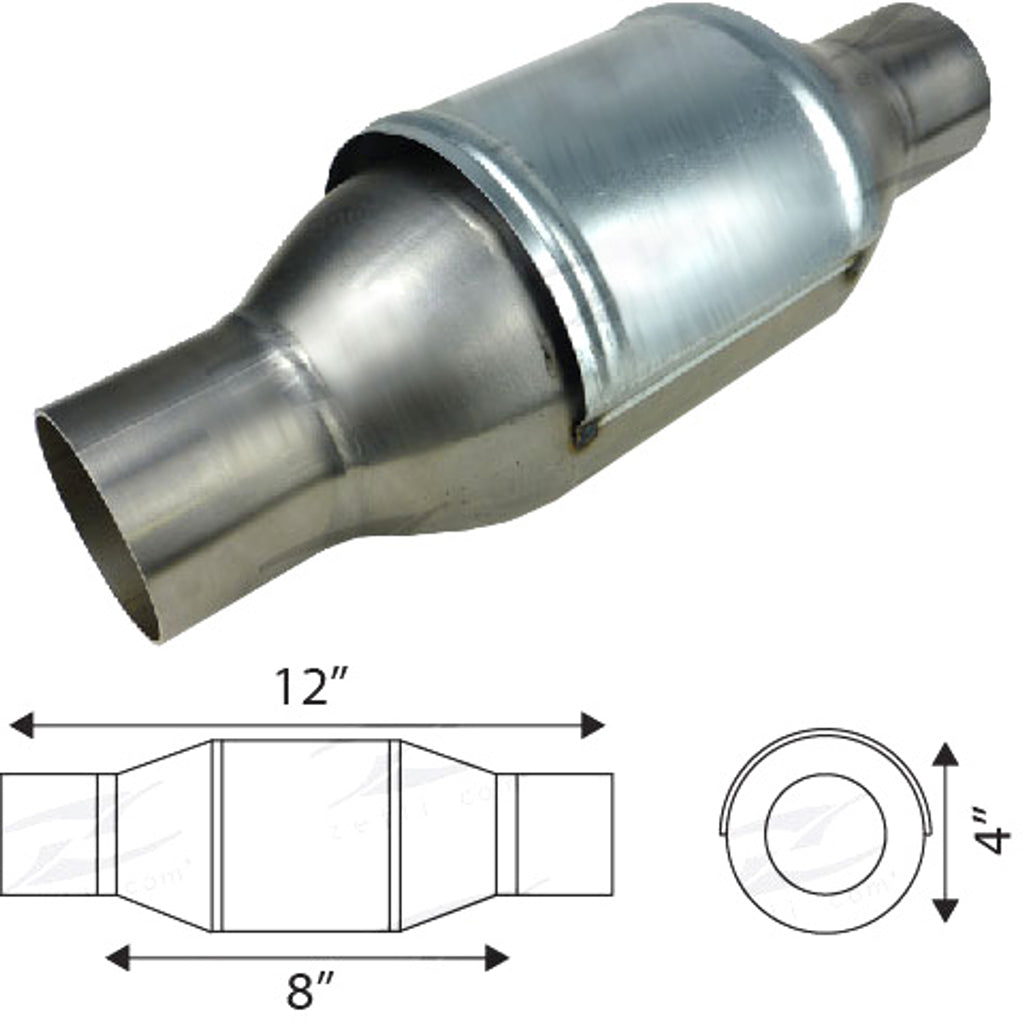 UNIVERSAL CATALYTIC CONVERTER - Euro II, 2", CPSI 400