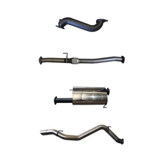 Manta - Isuzu MU-X 2012+ 3.0L - Turbo Back System - 3" Single Stainless Steel Exhaust without Cat