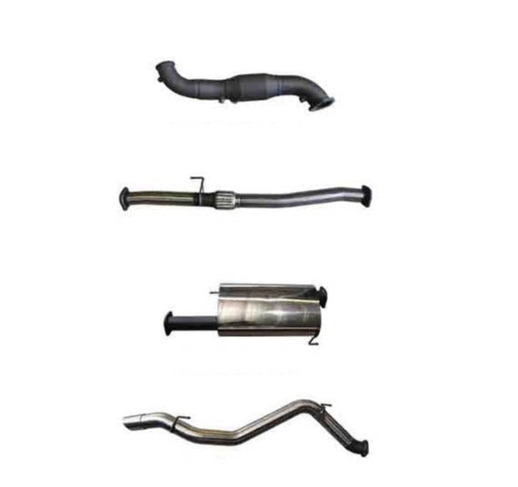 Manta - Isuzu MU-X 2017+ 3.0L - Turbo Back System - 3" Stainless Steel Exhaust with Cat / DPF Delete - Muffler