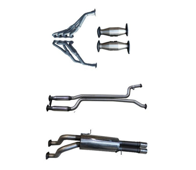 Manta | Twin 2.5" Full System with Extractors Hotdog/Muffler | Ford Falcon AU 5.0L V8 Ute (including XR8) 1998–2002
