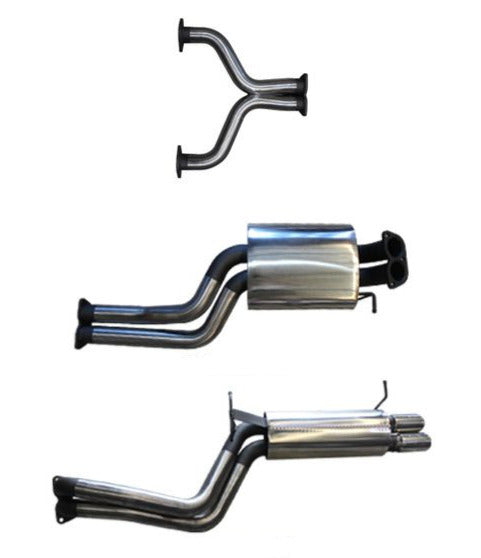 Manta | Twin 2.5" Dual Cat Back Exhaust System with Muffler/Muffler | Ford Falcon BA BF V8 Sedan & FPV GT 2002–2008