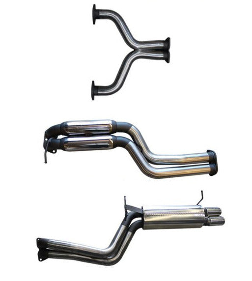 Manta | Twin 2.5" Dual Cat Back Exhaust System with Hotdog/Muffler | Ford Falcon BA BF V8 Sedan & FPV GT 2002–2008