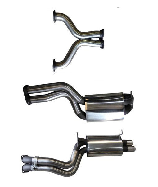 Manta - Ford Falcon BA, BF V8 Sedan & FPV GT, GT-P. 5.4L BOSS Sedan 4V - Cat Back - 3" Stainless Dual Exhaust - Muffler/Muffler