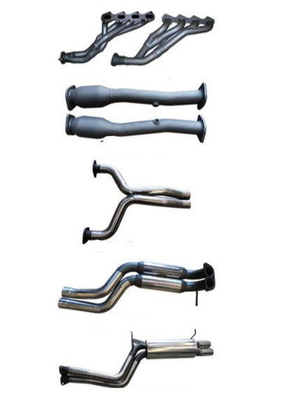 Manta | Twin 2.5″ Full Exhaust System with Extractors Hotdog Muffler | Ford Falcon FG XR8 5.4L V8 Sedan 2008–2010