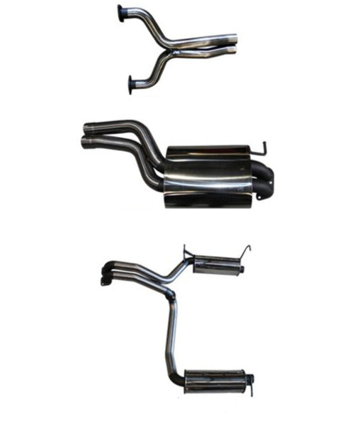 Manta | Twin 2.5″ Cat Back Exhaust System with Muffler/Muffler | Ford FG GT 5.0L V8 Sedan 2010–2016