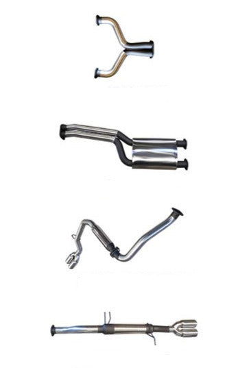 Manta | Twin 2.5″ Cat Back Exhaust System with Muffler/Hotdog | Ford Falcon FG V8 Ute 5.4L/5.0L 2008–2014