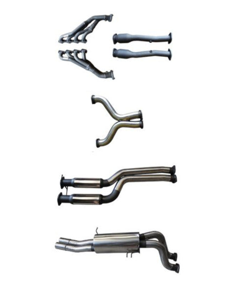 Manta | Twin 3" Full Exhaust System with Extractors & Hotdog/Muffler | Ford Falcon BA BF 5.4L BOSS V8 XR8 & FPV Ute 2002–2008