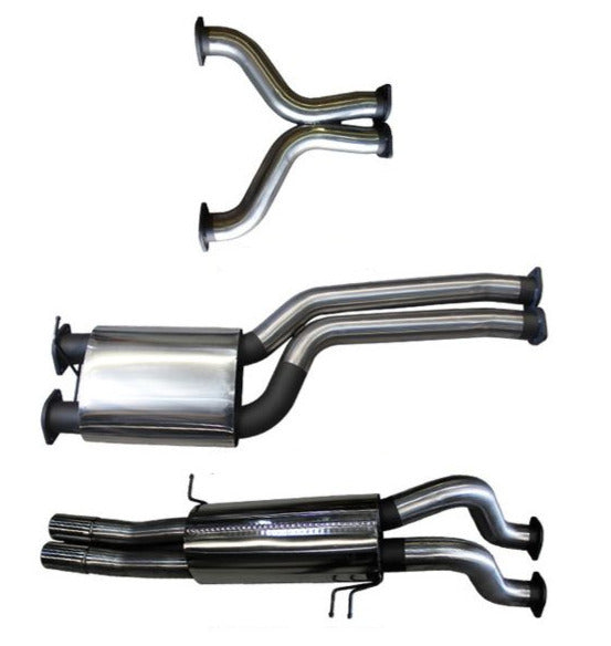 Manta | Twin 3" Cat Back Exhaust System with Muffler/Muffler | Ford Falcon BA BF 5.4L V8 Ute & FPV Pursuit 2002–2008