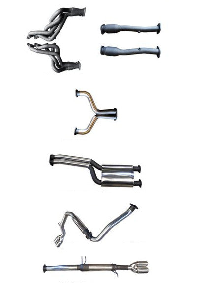 Manta | Twin 2.5″ Full Exhaust System with Extractors, Muffler & Hotdog | FPV GS Pursuit 5.0L V8 Ute FG 2010–2014