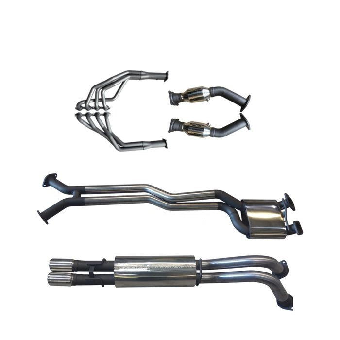 Manta | Twin 2.5in Full Exhaust System with Extractors Muffler Muffler | Holden Commodore VY VZ Crewman One Tonner V8 Ute 2003–2006