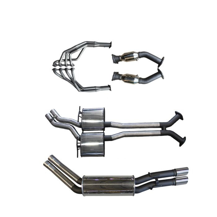 Manta | Twin 2.5″ Full Exhaust System with 1 3/4″ Extractors Muffler/Muffler | Holden Statesman WH 5.7L V8 LWB Sedan 1999–2003