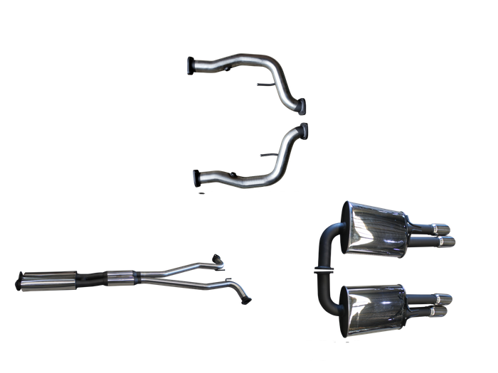 Manta | Twin 2.5″ Cat Back Exhaust System with Muffler/Muffler | Holden Statesman Caprice WM WN V8 6.0L LWB Sedan 2006–2017
