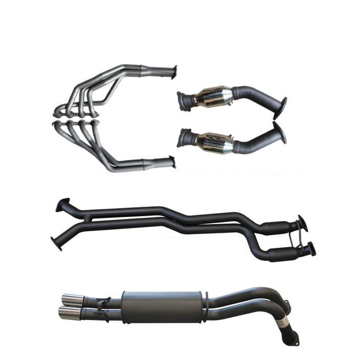 Manta | Twin 2.5″ Full Exhaust System with Extractors Hotdog & Muffler | Holden Commodore VY VZ Crewman One Tonner V8 Ute 2003–2006
