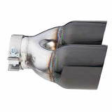 Exhaust Tip - 3 Inch In - Dual 4 Inch Out - 9" Long RHS (Y-Piece - Inner Cone - 304 Black Chrome)