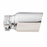 Exhaust Tip - 2.5" In - 4" Out - 8" Long (Angle Cut - Inner Cone - 304 Stainless)