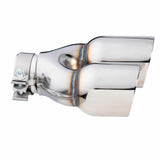 Exhaust Tip - 2.5 Inch In - Dual 3.5" Out - 9" Long LHS (Y-Piece - Inner Cone - Stainless Steel)